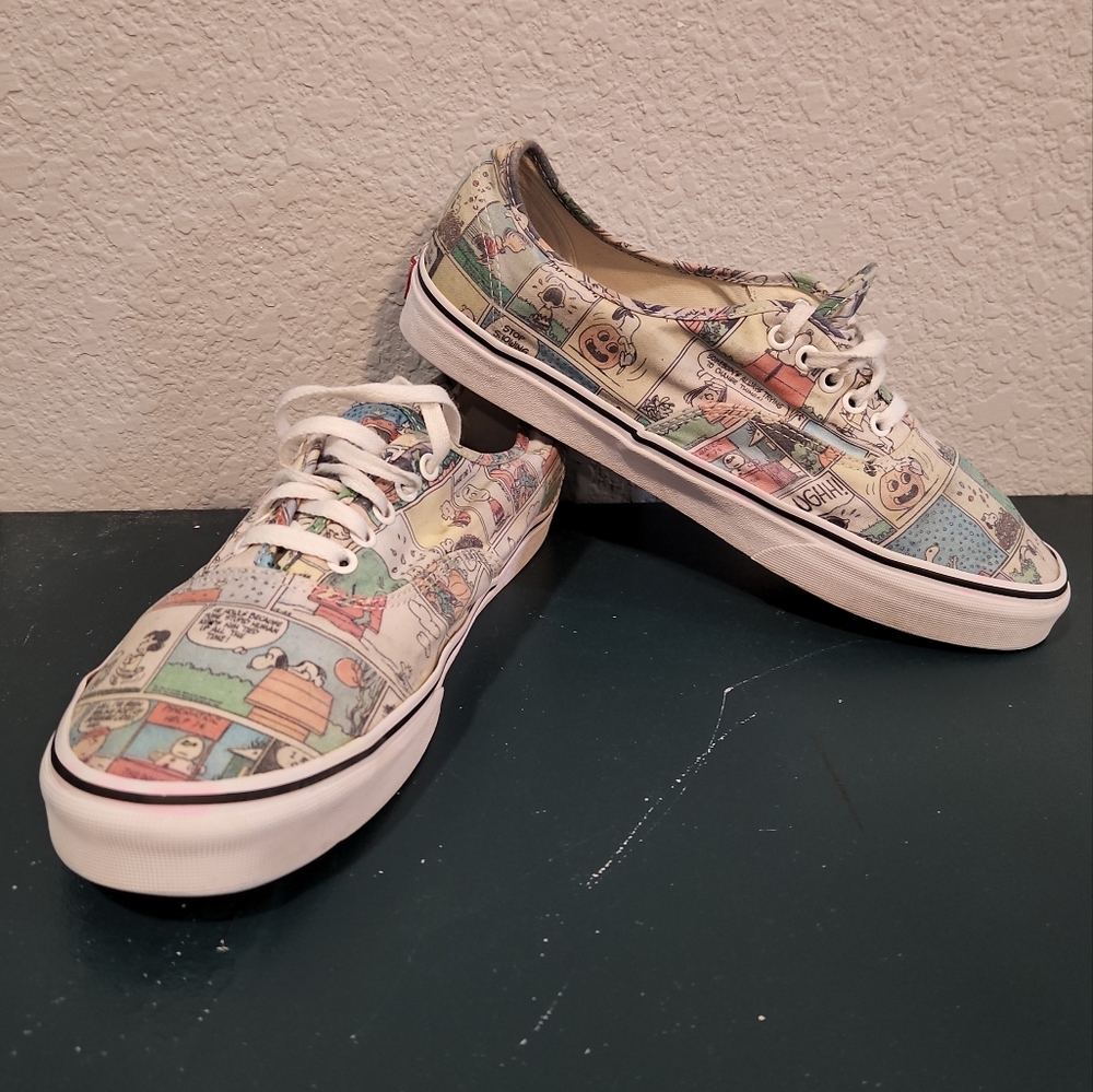 Vans Men’s Peanuts Cartoon 2017 Comic Strip Sneaker - Men's Size 13